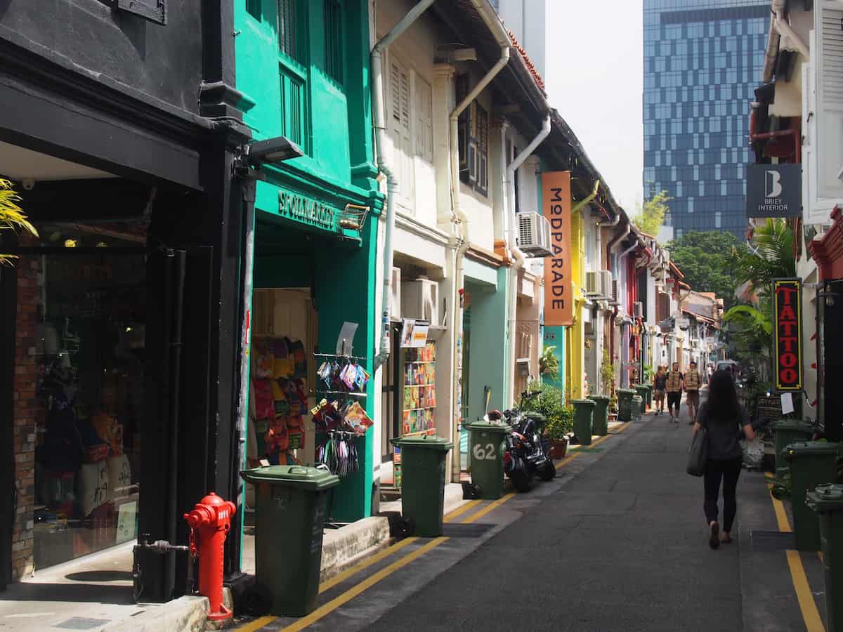 Haji Lane in Kampong Glam in Singapore